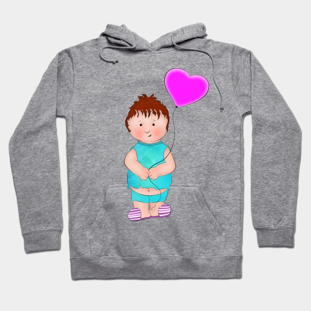 Boy and balloon Hoodie by stefy